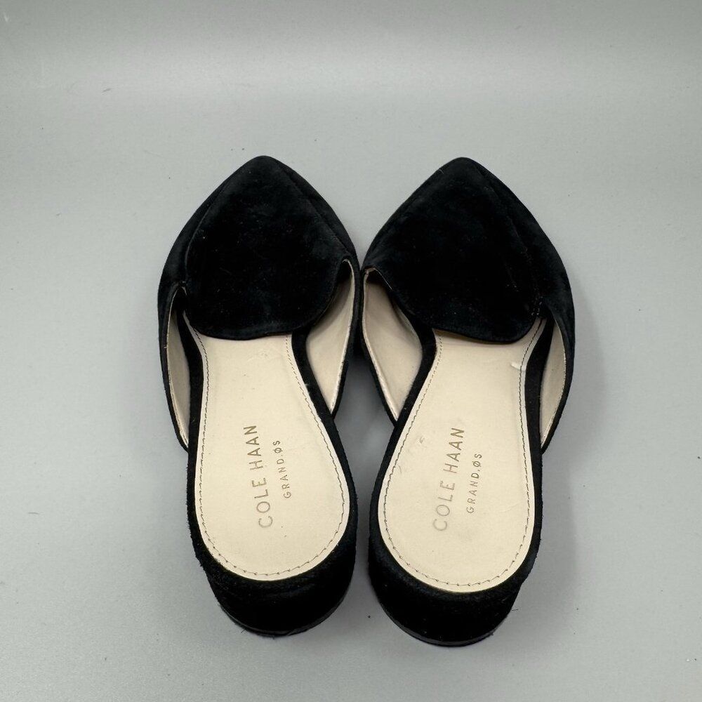 Cole Haan Womens Black Suede Piper Mule Slip On Preppy Pointed Toe Size 6.5B - Picture 5 of 7